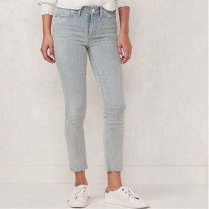 Lauren Conrad striped high rise skinny ankle jean